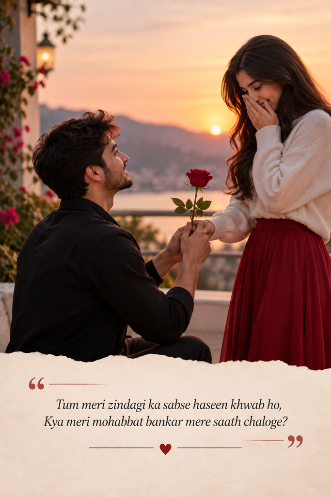 2 Line Propose Shayari in English