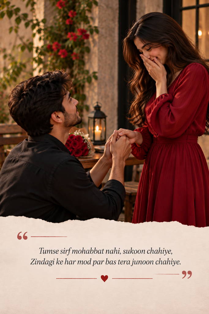 2 Line Propose Shayari in English