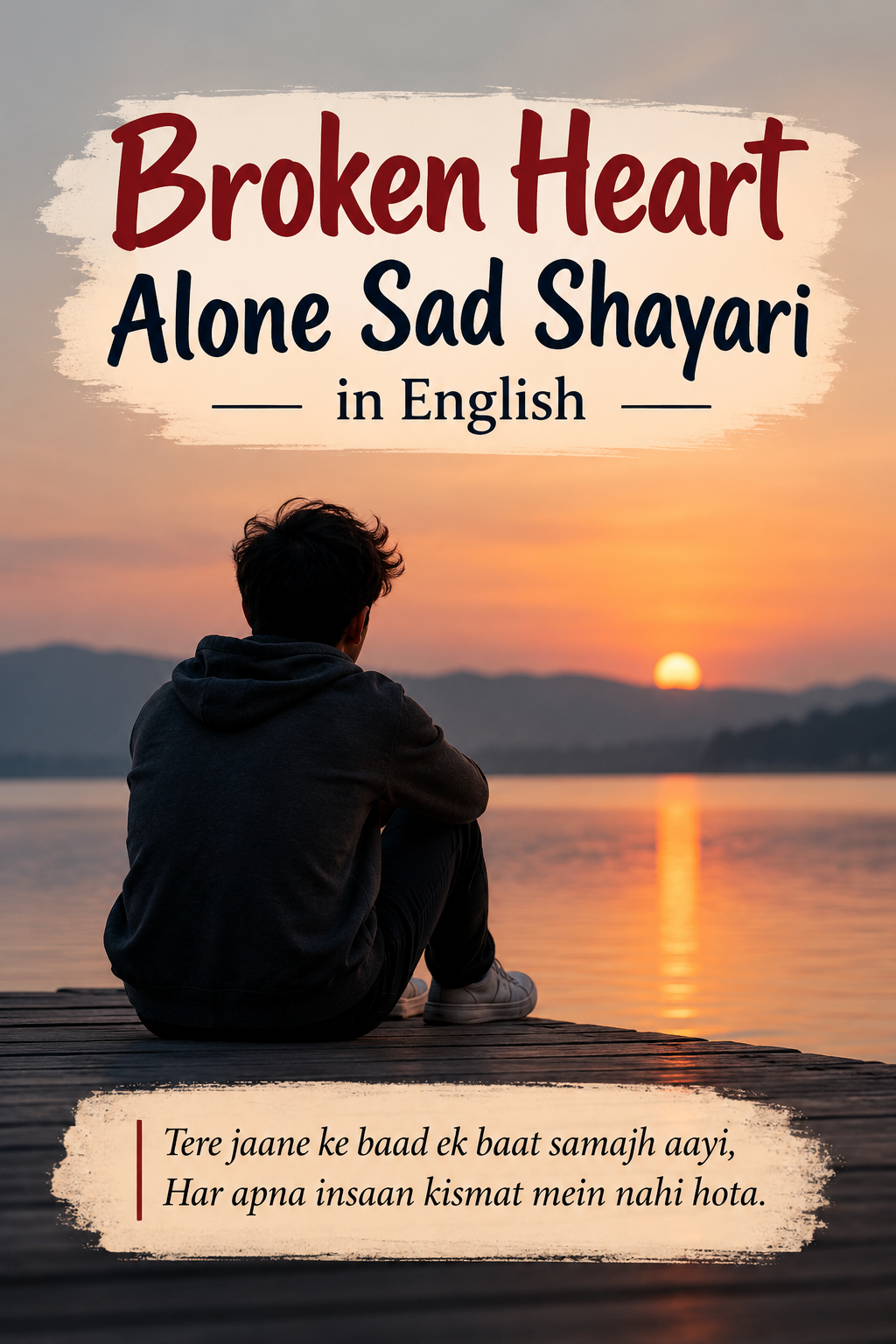 Broken Heart Alone Sad Shayari in English