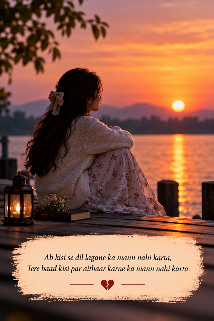 Broken Heart Alone Sad Shayari in English