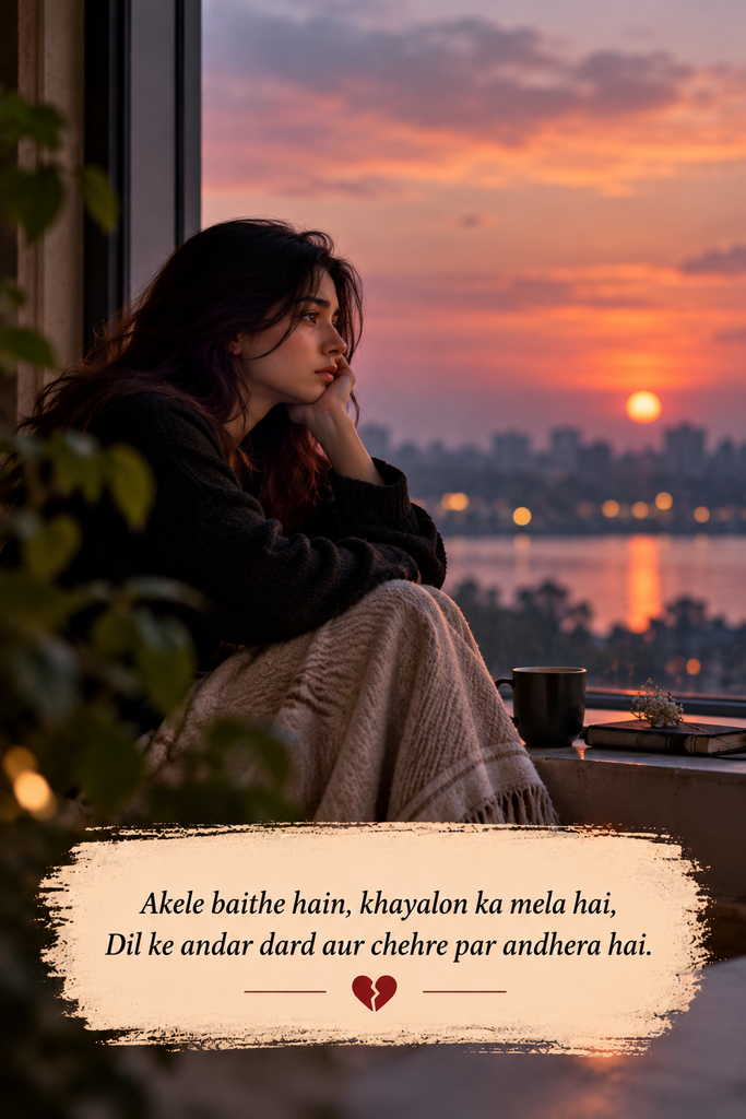 Broken Heart Alone Sad Shayari in English
