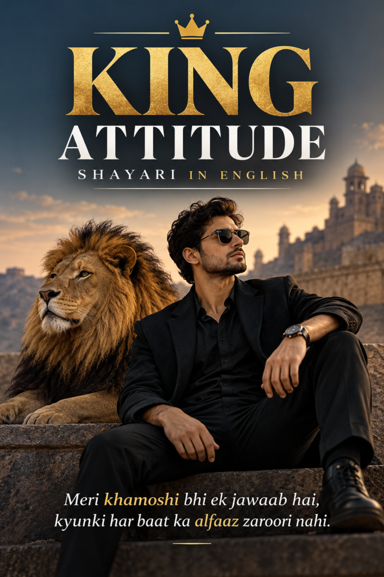 150+ King Attitude Shayari in English – Royal Shayari