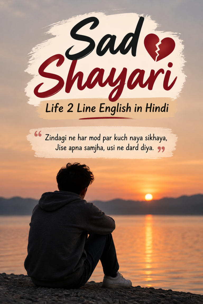 Sad Shayari 😭 Life 2 Line English in Hindi