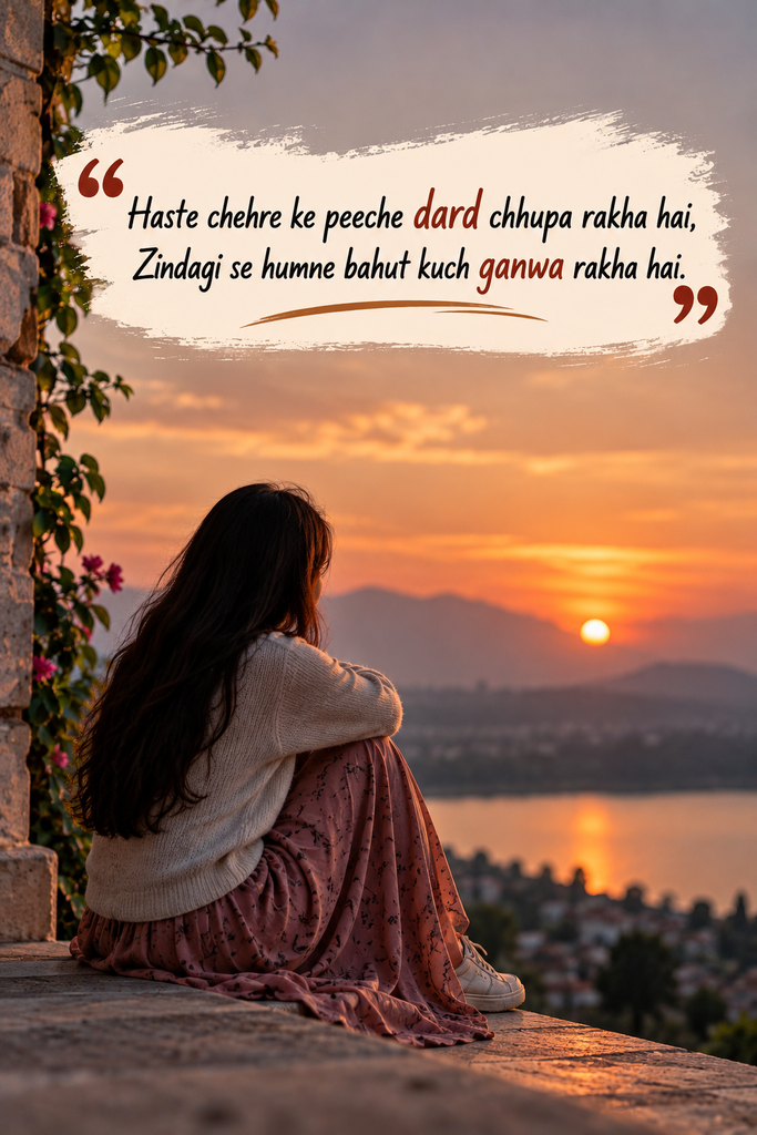 Sad Shayari 😭 Life 2 Line English in Hindi