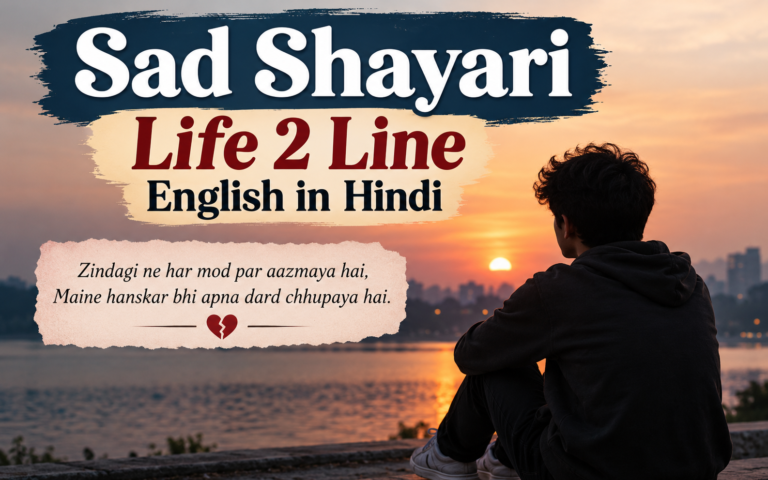 Sad Shayari😭 Life 2 Line English in Hindi