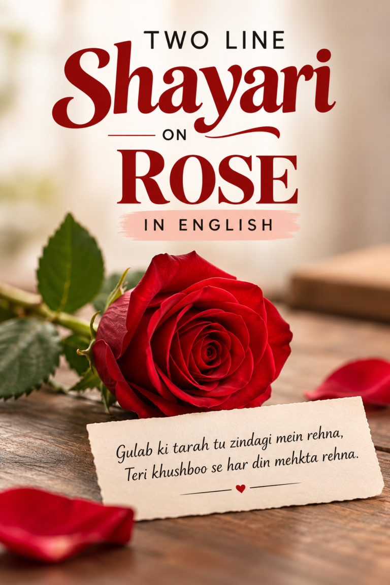 Two Line Shayari on Rose in English