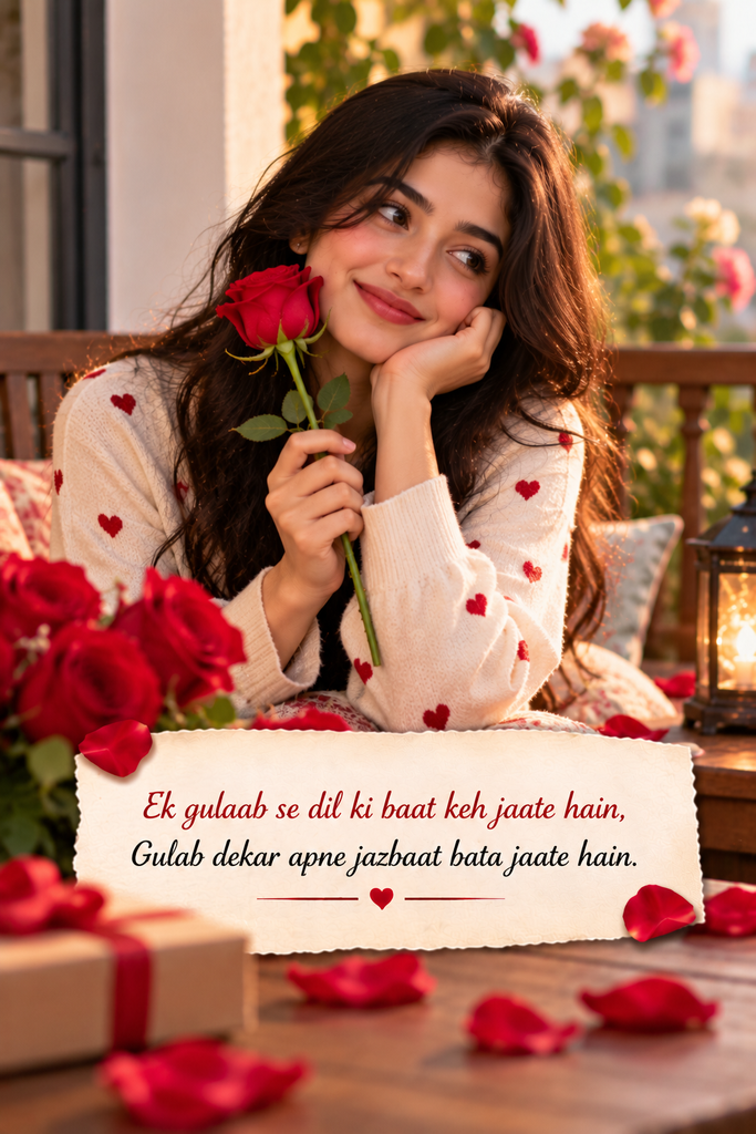 Two Line Shayari on Rose in English